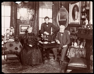 Portrait of the author Lorimer Stoddard with his wife and son, New York by Byron Company